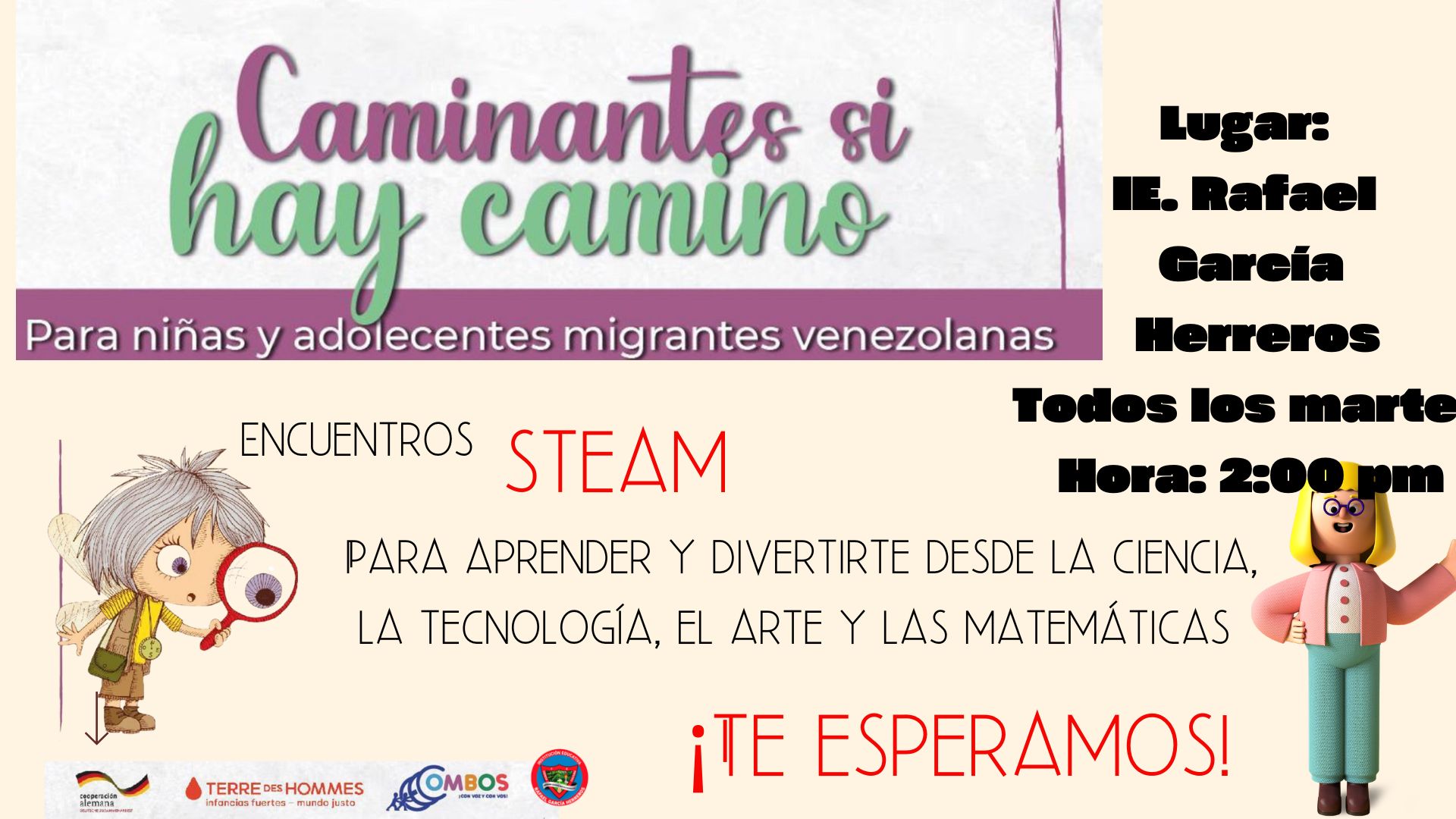 Invitación especial, todos los martes 2:00 pm